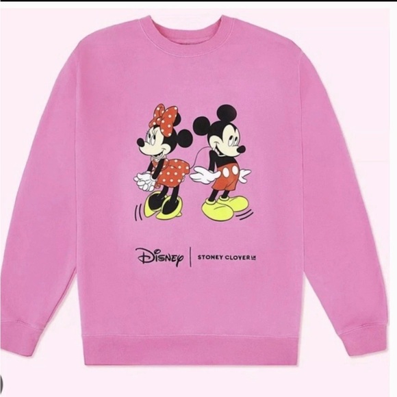 Stoney Clover Lane x Disney Mickey & Minnie Oversized Pink Sweatsuit Set L/XL - Picture 2 of 13